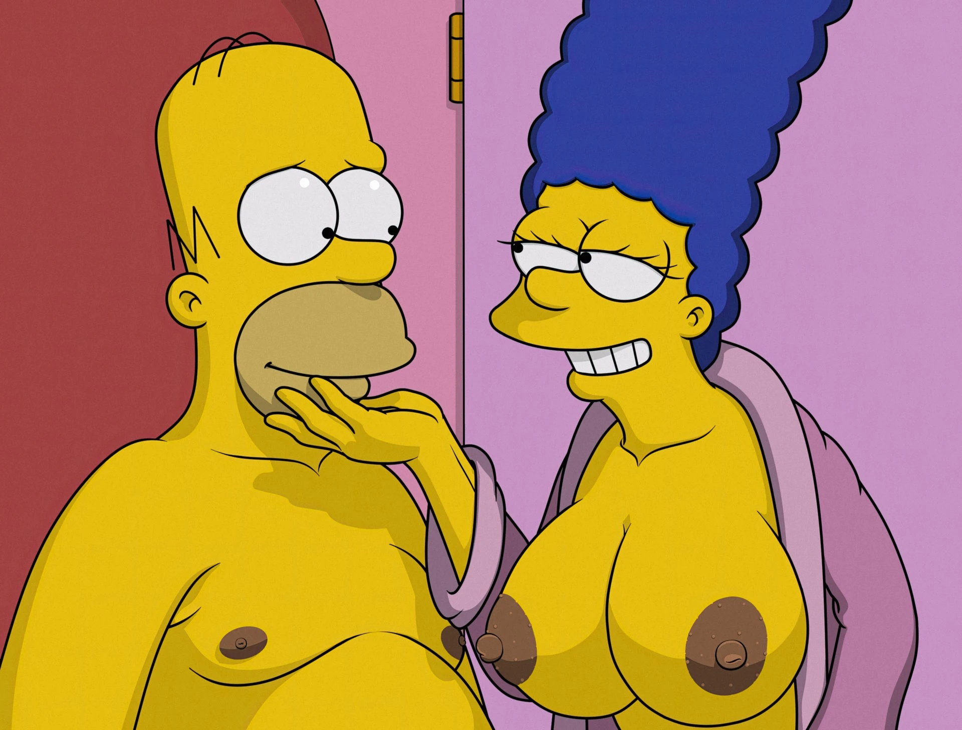 Marge Simpson and Homer Simpson - home games Mhp-01 (ReSize)