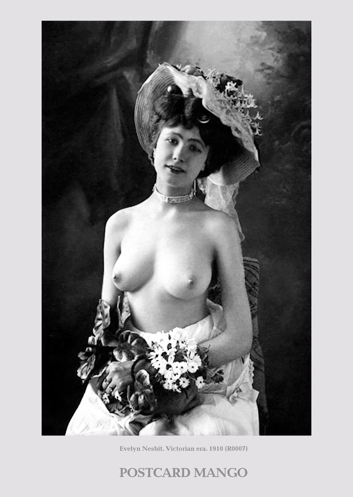 Vintage erotic postcards (R0007) - Evelyn Nesbit. Victorian era. 1910