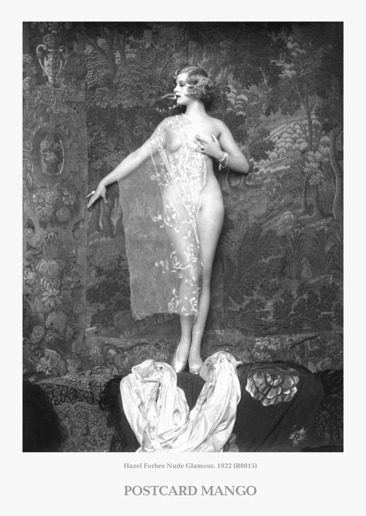Vintage erotic postcards (R0015) - Hazel Forbes Nude Glamour. 1922